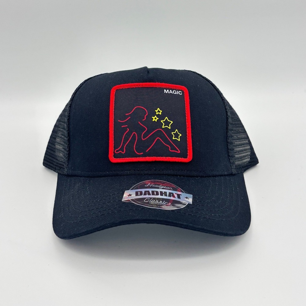 Headgear Classics Magic Trucker Hat Black Mesh Snapback Cap HGC189-TRUCK-04 NEW